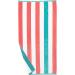 Amazon Basics Oversized Premium Cotton Beach Towel 2-Pack - Coral/Turquoise Pop Stripe - 36 x 72 - Extra Large Towels - Buy Online on GoSupps.com
