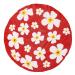 Shower hood red shower cap flower motif