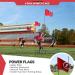 PowerNet 6 Pack Sports Flags - Red Foldable Flagstick for Golf, Soccer, Football & More | Built-in Ground Stake | Easy Setup & Portable - Buy Online on GoSupps.com