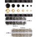 Spearlcable 5400 Pieces Crystal Nail Rhinestones Set - Black and Gold Flat Back Round Beads for Crafts and Nail Art - 6 Mixed Size(Color B) - Buy Online on GoSupps.com