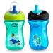 Chicco Sport Spout Trainer  Spill Free Baby Sippy Cup  9 Months  Teal/Blue  2 Count (Pack of 1)