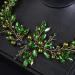 JWICOS Crystal Wedding Headband for Brides | Pearl Bridal Hair Vine (Green Gold) - Buy Online on GoSupps.com