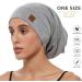 Silk Satin Sleep Cap Bonnet | Silk Lined Beanie Hat for Curly Hair | Adjustable Night Cap | LIGHT GREY - Buy Online on GoSupps.com