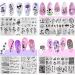 RUNRAYAY Nail Stamping Plates Set 6Pcs Nail Templates with Stamper & Scraper Nail Stamper Nail Art Plates Kits Template Plates Leaves Flowers Animal Holiday Design A + Tools - Buy Online on GoSupps.com