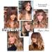 Ombre Auburn Root Brown Long Wavy Bob Wig with Bangs - Shoulder Length Synthetic Wig for Women - Buy Online on GoSupps.com