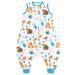 Chilsuessy Toddler Sleeping Bag with Feet (CPC Certification) 2.5 Tog Baby Sleeping Sack with Legs Pyjamas Infant Walking Cotton Wearable Blankets Forest animals 70cm/6-18Months