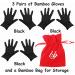 Bamboo Gloves for Eczema Black Medium Women and Men Dry Hands Overnight Moisturising Gloves 3 Pairs - Buy Online on GoSupps.com