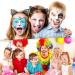 Shop Gibot 16 Colors Face Painting Set | Carnival Makeup Palette & Body Paint with Stickers - Perfect for Halloween & Festivals - Buy Online on GoSupps.com
