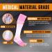 Doc Miller Premium Waden Compression Cuff - 20-30 mmHg Calf Support for Sports & Recovery | Stylish Open Toe Design in Pink & White (XXL) - Buy Online on GoSupps.com