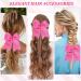 2 Pieces Pink hair bow clip 8 Inch Pink bow hair clip Pink Pink Color Large Bowknot Hairpin Hair Clip Ponytail Holder Big Ponytail Holder Cheerleading Hairpin Christmas Valentine's Day - Buy Online on GoSupps.com