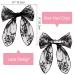 PAGOW 3PCS Lace Bow Hair Clips Set - Korean-Style Flower Barrettes for Women and Girls (White, Black, Beige) - Buy Online on GoSupps.com