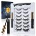 Uraqt Magnetic Eyelashes - 7 Pairs 3D False Eyelashes with Eyeliner & Tweezers | Waterproof & Reusable - Buy Online on GoSupps.com