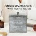 Gofika Tampon Holder for Bathroom | Rustic Real Wood Feminine Product Organizer | Stylish Gray Storage Box with Lid for Girls - Buy Online on GoSupps.com