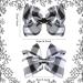 Syhood Christmas 6.3 inch Large Bows with Alligator Clips - Black White Plaid Hair Accessories for Girls & Women - Perfect for Christmas Party - Buy Online on GoSupps.com