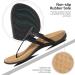 Orthotic Arch Support Flip Flops for Women - Black, Size 6.5 - Athlefit Comfortable Orthopedic Sandals - Buy Online on GoSupps.com