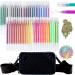 Gel Pens Set 60 Pcs Fine Tip with 48 Glitter & 12 Pastel Colors - Ideal for Coloring, Drawing, Crafts - 150% More Ink - Kids & Adults - Buy Online on GoSupps.com
