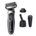 Braun Electric Razor for Men Flex Head Foil Shaver with Precision Beard Trimmer, Rechargeable, Wet & Dry, 4in1 SmartCare Center and Travel Case, Silver 7071cc