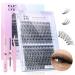 Lash Extension Kit 280Pcs Lash Clusters Kit Mixed 8-16mm Eyelashes Extension Kit with Bottom Lashes Lash Clusters Kit Natural with Bond and Seal and Applicator Cluster Lash Kit (I Slay-30D 40D Kit) A-30D 40D Kit