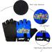 Children's Fingerless Bicycle Gloves - Summer Gel BMX Gloves for Boys & Girls 5-10 Years - Blue Hiking & Scooter Wheel Gloves - Buy Online on GoSupps.com