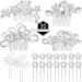 30 Pieces Wedding Bridal Hair Accessories Set 4 Pieces Rhinestone Wedding Hair Side Combs, 2 Pieces U-shaped Silvery Hair Clips, 24 Pieces Imitation Pearl Hairpins