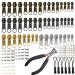 Zipper Repair Kit with Replacement Zippers  197pcs  Zipper Fix Kit & Replacement Zipper Slider Set with Pliers - Ideal for Fixing Luggage  Coats  Jean  Jackets  Tents - Zipper Repair On The Go