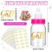 100 Pcs 3.5 Inch Baby Shower Mini Milk Bottles with It's A Girl Stickers - Pink DIY Party Favors for Girls - Buy Online on GoSupps.com