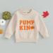 JCMoniDun Pumpkin Letter Print Toddler Baby Halloween Sweatshirt - Beige - 3-4 Years - Buy Online on GoSupps.com