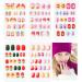 Scettar 120 Pieces Kids False Nails Kids Stick On Nails Kids Press on Nails Children Press on Fake Nail Artificial Nail Tips Full Cover Short False Fingernails for Girls Kids