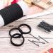 60 Black Seamless Hair Ties & Bobby Pins Set with Box - No Metal Ponytail Holders for Thick, Heavy, and Curly Hair - Buy Online on GoSupps.com