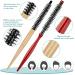 Mini Round Wood Hair Brush Set for Hair Styling - Nylon Bristles, Ideal for Blow Drying and Beard Care - 2 Styles Available - Buy Online on GoSupps.com