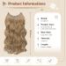 Feshfen Invisible Hair Extensions | Adjustable Brown Blonde 50cm Curly Wavy Hair for Women - Buy Online on GoSupps.com