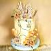 Champagne Acrylic Lady Face Cake Topper with Gold Leaves for Wedding & Birthday Party - Buy Online on GoSupps.com