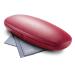 FEFI hardcase glasses case in wood look with metal hinge red-brown