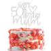 Happy 50th birthday mum Cake Topper - 50th Birthday Cake Decoration Mother's Day Party Cake Topper Sliver Glitter 50 Cake Topper Hb 50th Mum-sliver