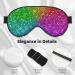 Colorful Glitter Print Sleep Eye Mask - Soft Blindfold with Elastic Strap for Travel & Night Sleeping - Buy Online on GoSupps.com