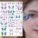 Glitter Butterfly Temporary Tattoos Stickers - Waterproof Body Stickers for Girls, Fairy Wings & Flowers Design - Fake Tattoo Decorations for Kids & Women - Purple - Buy Online on GoSupps.com