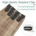 SEGO 12 Tress Clip-In Hair Extensions - Real Hair 55cm 180g Light Brown & Ash Blonde - Affordable Full Head Solution - Buy Online on GoSupps.com