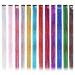 Shiny Clip in Hair Tinsel, 12Pcs Fairy Hair Tinsel Kit Glitter Colored Party Highlights Clip on Tinsel Hair Extensions for Women Kids Girls Hair Accessories Party D Clip In Hair Tinsel 12Pcs