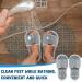 Hercicy 2 Pcs Grey Silicone Shower Foot Scrubber - Non Slip Suction Cups for Massage, Exfoliation, and Circulation Boost - Buy Online on GoSupps.com