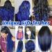 16Pcs Blue Clip in Hair Extensions 22 Inch - Colorful Highlights for Girls & Women - Heat-Resistant Synthetic Hair Accessories - Ideal for Parties - Buy Online on GoSupps.com