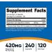 Nutricost Magnesium Citrate 420mg - 240 Vegetarian Capsules | Gluten Free, Non-GMO, Vegetarian Friendly - 120 Servings - Buy Online on GoSupps.com