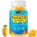 Organic Kid s Omega-3 Gummies: Chewable Fish Oil Alternative Vegan Omega 3 Fatty Acid Supplement with DHA EPA Vitamin D3 B12 Calcium Magnesium - Focus Immune Health Support for Kids(60count) Mango 60 Count (Pack of 1)