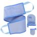 Applicateur Autobronzant Dos et Doigts en Microfibre Bleu Poign es Kit 3 Pi ces pour Application Uniforme de Lotion et Mousse Bronzante Soin Peau Corps et Visage