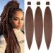YDDM PRE Stretched Braiding Hair Extensions 20 inch 3packs Extensions Kunsthaar Braids Brown Hair Extension Art hair for braid Extension for Braids Jumbo Braids Hair (20 inches 30#) 50.8cm-20 inches (3 SPALL) 30#