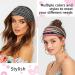 MuForu Wide Headbands for Women - Boho Style Knotted Turban Headbands - Non Slip Hair Accessories for Yoga & Workout - 3 Pack Striped Design - Buy Online on GoSupps.com