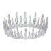 SWEETV Queen Crown for Women Wedding Tiara for Bride Princess Tiara Quinceanera Pageant Crown Crystal Diadem Headpiece for Birthday Prom Silver+Multicolored