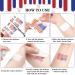 20 Sheets Patriotic Temporary Tattoos - Red White Blue 4th of July Stickers for Kids & Adults - Independence Day Design - Buy Online on GoSupps.com