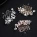 Bridal Hair Comb Slides Clip Rhinestone Rose Gold Wedding Hair Accessories For Women Girl Bride & Bridal - Buy Online on GoSupps.com