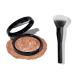 LAURA GELLER NEW YORK Baked Face & Body Frosting 2 Oz Tahitian Glow Bronzer Powder + Full Face Powder Makeup Brush - Even Application and Blending