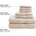 800GSM Luxury Turkish Cotton Bath Towel Set - Highly Absorbent, Oversized, 100% Cotton - 8-Piece Set with Bath, Hand, and Wash Towels - Natural, Multi-Sizes - Buy Online on GoSupps.com